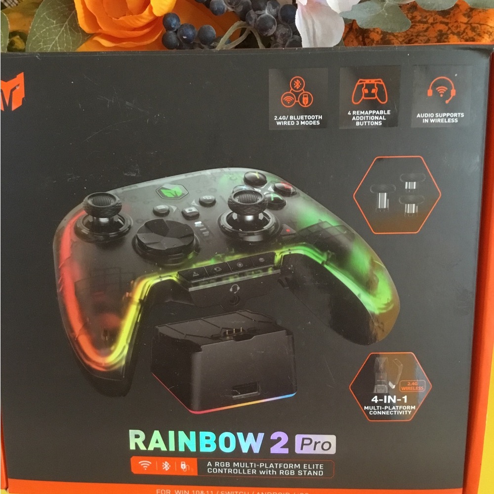 Rainbow 2 Pro Multi-Platform Controller - Black with RGB Lighting